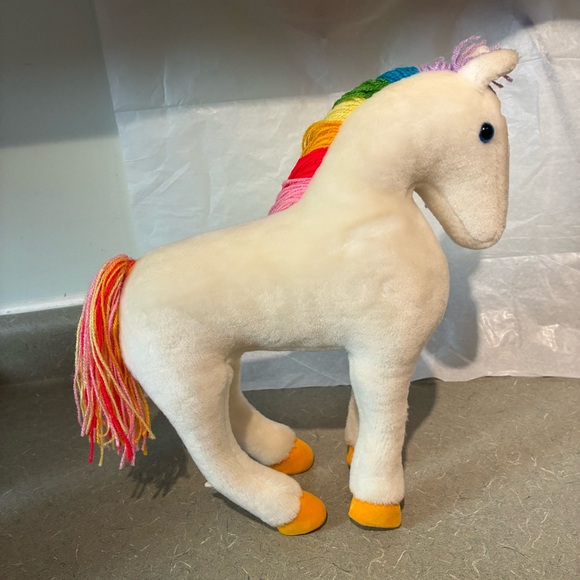 Mattel Hallmark Rainbow Brite Starlite Horse Plush Rainbow Mane Tail** - Picture 6 of 15